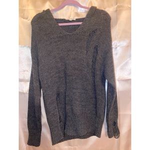 Hooded grey sweater